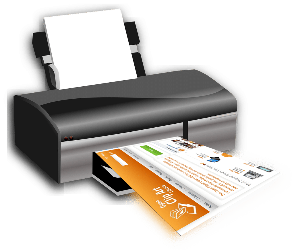 A printer printing some document